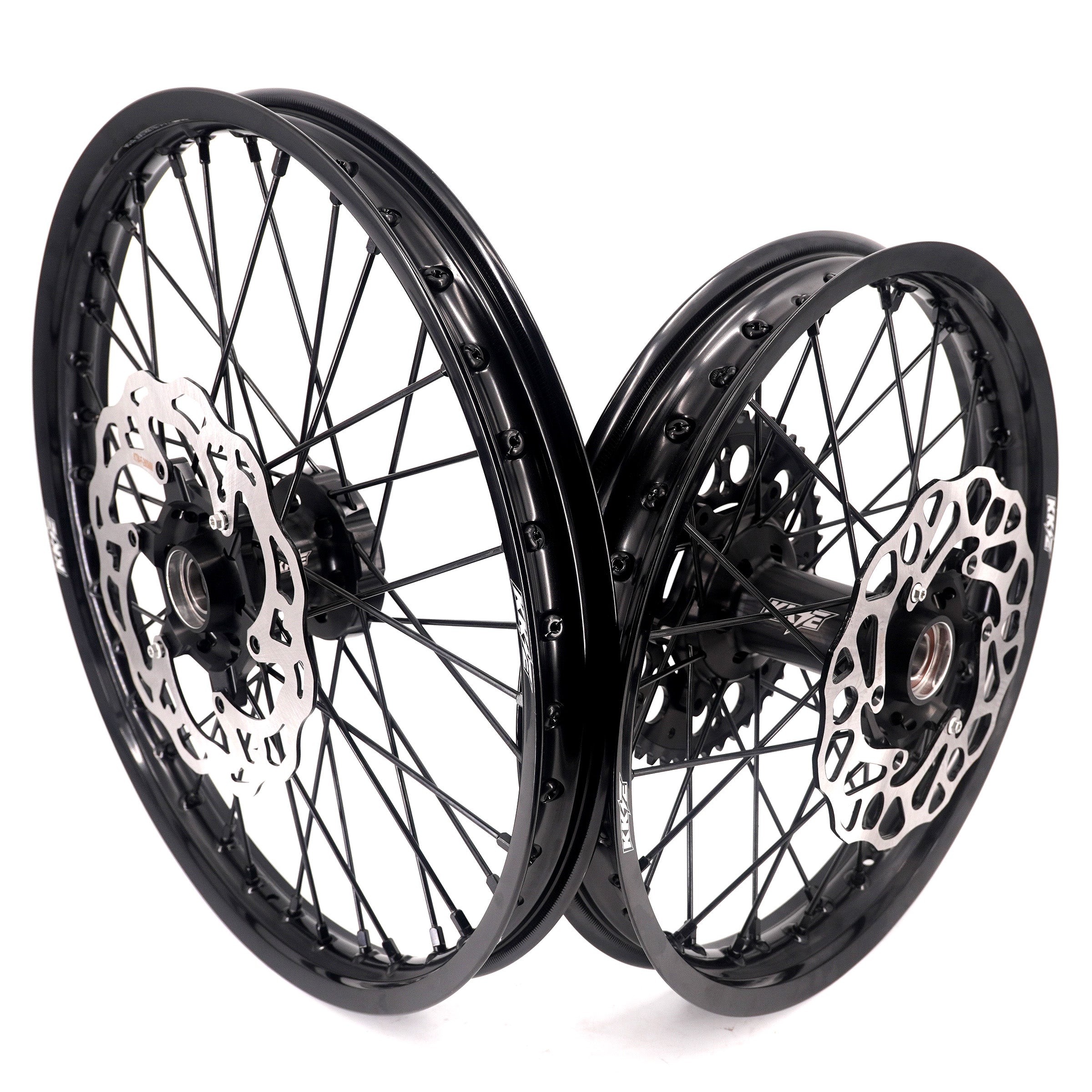 KKE Enduro 1.6*21" & 2.15*18" CNC Hub Electric Dirtbike Alloy Wheels Rims Fit STARK VARG All Black